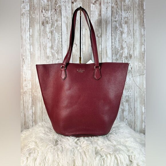 Kate Spade Jackson Street Kristine Ladies Medium Fig Jam Leather Tote Bag NWT - Picture 9 of 9
